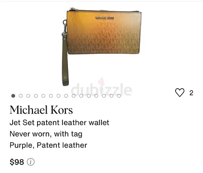 Michael Kors Jet Set Patent Leather Wristlet Wallet - Never Worn, With Tag Designer inspired UNISEX