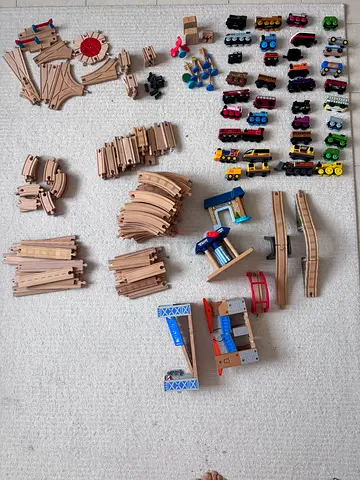 Wooden train set