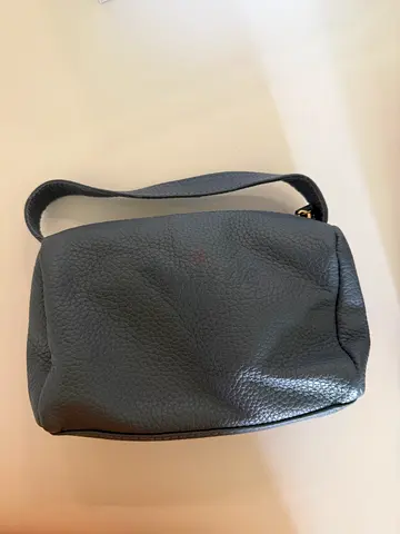 Baby Blue leather wristlet/mini handbag — new