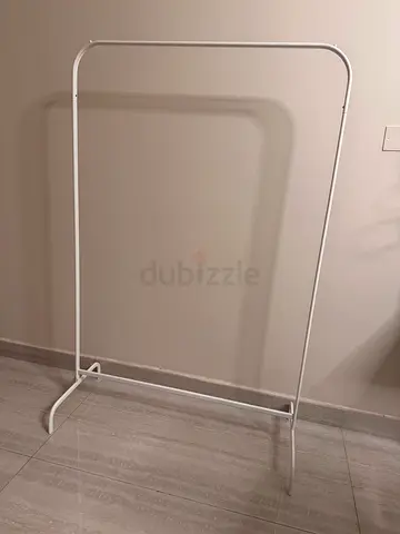 IKEA mulig White Metal Freestanding Clothes Rail / Garment Rack