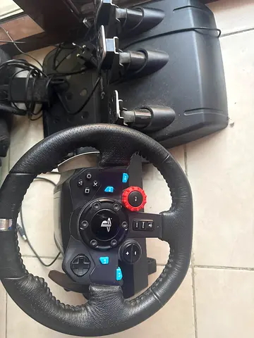 NEGOTIABLE.. LOGITECH STEERING WHEEL SET WITH ALL WIRES