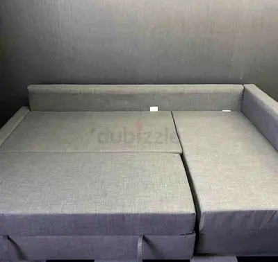 Grey Fabric Pull Out Sofa Bed