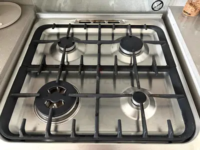 Built-in 4-Burner Stainless Steel Gas Hob - Good Working Condition