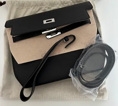 SUPERCLONE A+++ | Hermès Depeche 25 Black | Men’s Pouch | Brand New
