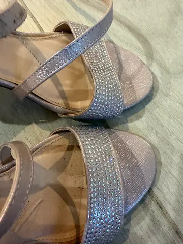 Miss KG Metallic Block Heel Sandals
