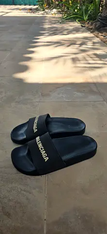 Black Balenciaga Logo Slide Sandals -  Lightly Used size Eur 37