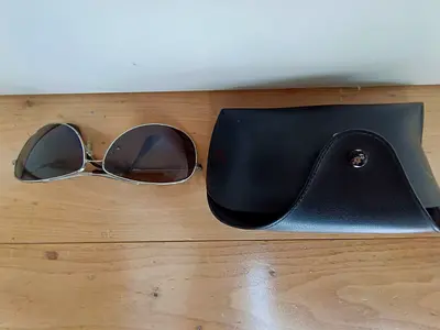Ray-Ban style aviator sunglasses with hard case