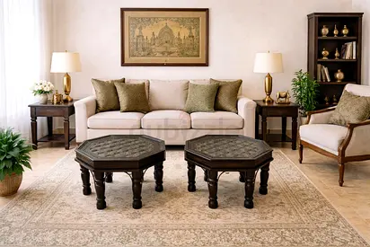 Old Door Solid Wood Antique Side Tables