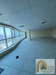 Office for annual rent in Sharjah | Ready to move in | Fully open view | Chiller Free | Free parking