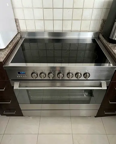 Bompani Electric Ceramic Cooker 5 Burner Size (90 X 60) Cm Stainless Steel ModeL