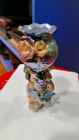 Vintage Iridescent Ceramic Bud Vase-9x18cm