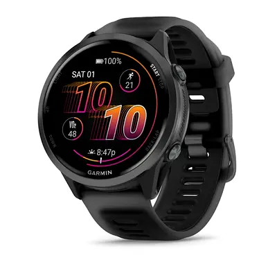 Used round-screen smartwatch with silicone strap - good working condition
