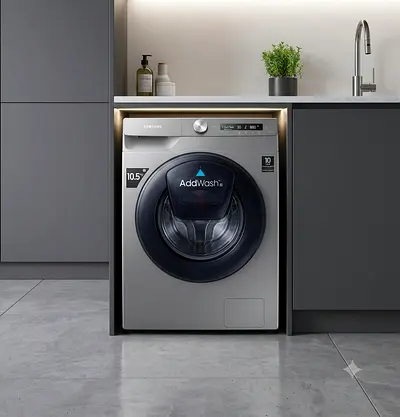 Samsung 9kg AddWash Front-Load Washing Machine – Grey | Modern Technology | Premium Design
