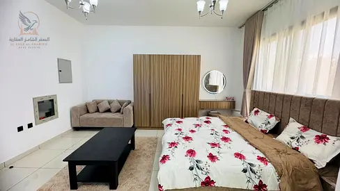 استوديو مفروش جديد أول ساكن للإيجار الشهري في الراشدية 2 عجمان فرصة مميزة للسكن الراقي والمريح في استوديو مفروش بفرش جديد وأول ساكن في منطقة الراشدية