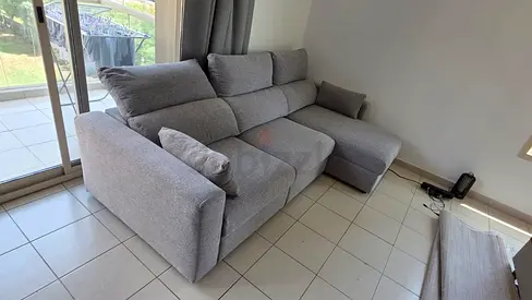 Ikea Eskilstuna L shape sofa bed with storage