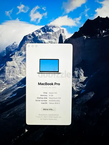 MacBook Pro 13-inch M2 (2022) - 8GB RAM, macOS Tahoe