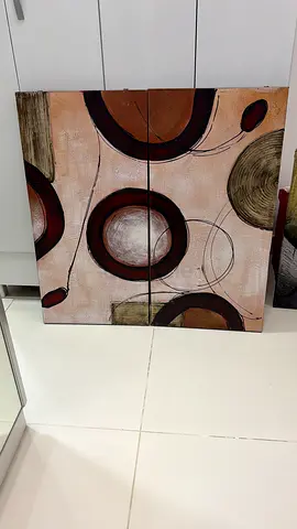 Modern Abstract Circle Canvas Wall Art Set