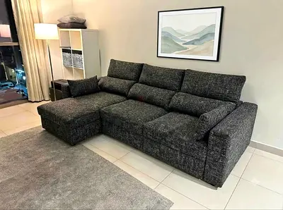 Premium Corner Sofa Bed

Stylish and comfortable L-shape corner sofa bed in dark grey fabric. Featur
