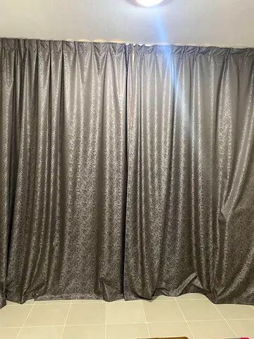 Black curtains