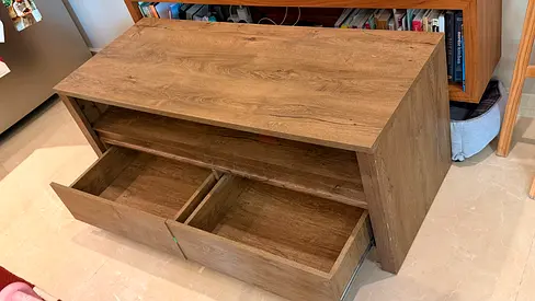JYSK Vedde TV Bench - Wild Dark Oak, 130cm