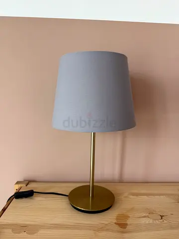 Table lamp and lamp shade - Grey and gold - IKEA