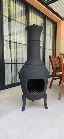 Large Heavy Cast Iron Chiminea – Fully Restored