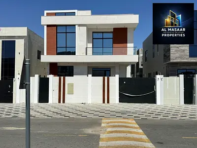 بسعر لقطة وبدون رسوم سنويه للبيع بعجمان فيلا طابقين 5 غرف نوم ماستر شامل رسوم التسجيل والتمبك