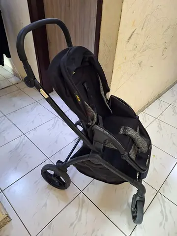 Giggles Baby Pram – Black & Grey | Full-Size Baby Stroller | Excellent Condition