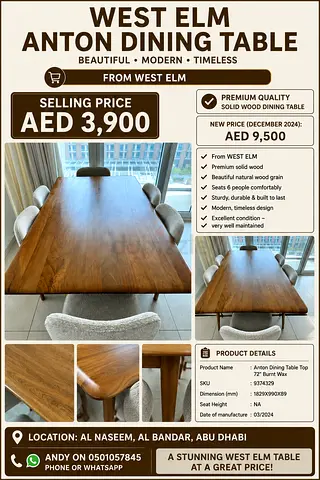 Premium Home Furniture & Electronics Sale – West Elm, 2XL, IKEA, Samsung – Al Bandar
