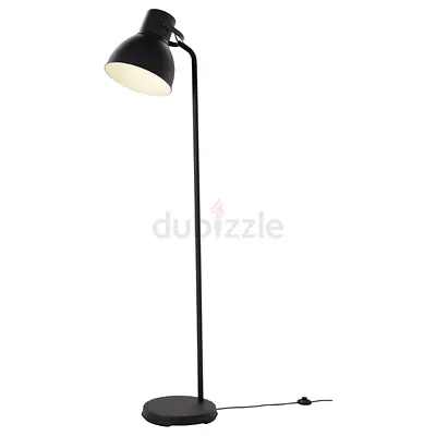 Dark grey adjustable floor lamp with metal shade