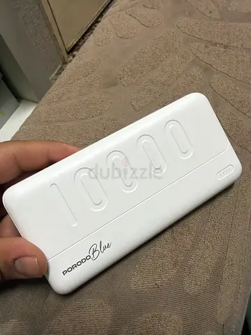 Portable 10000mAh Power Bank - White, Slim Portable Charger