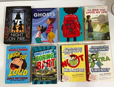 A bundle of 8 middle grade books