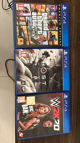 PS4 Games - GTA 5, Ghost of Tsushima, WWE 2K20