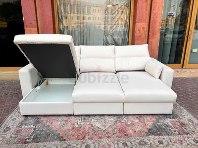 Eskilstuna L shape sofa bed under storage