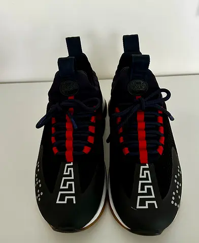 100% ORIGINAL | Versace Chainlink Trainers | Size 9 (43 EU) | Dustbag Nobox | Used Like New