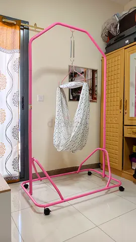Portable Baby Hammock Swing with Stand - Pink Frame