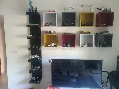 IKEA Modular Floating Shelves Wall Arrangement