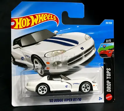 Hot Wheels '92 Dodge Viper RT/10 - White, (treasure hunt) New in Pack