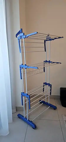 Foldable 3-Tier Clothes Drying Rack - Blue