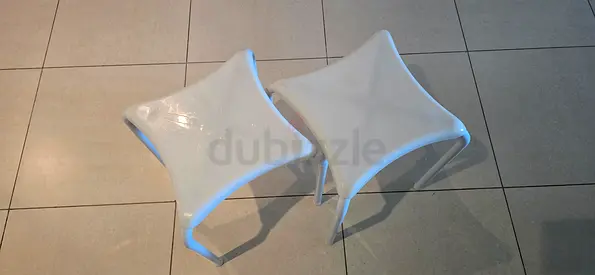 Set of 3 IKEA UTTER Children's Stools - White
