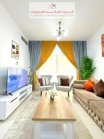 for rent monthly A fully furnished One-bedroom Two-bathroom apartment in Mwuailah