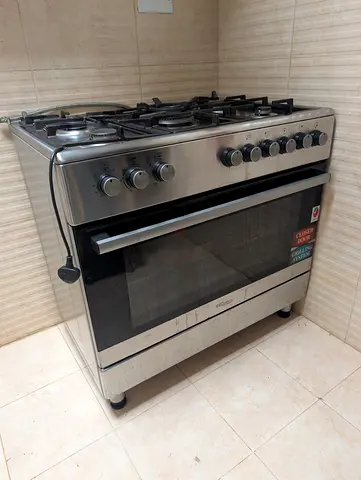 Stainless Steel 5-Burner Gas Range with Oven - Good Working Condition