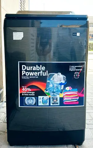 Samsung digital inverter 10kg topload washing machine. gray color, condition is properly working.