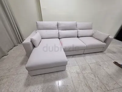 IKEA Esklstuna L Shape Sofa Bed Beige