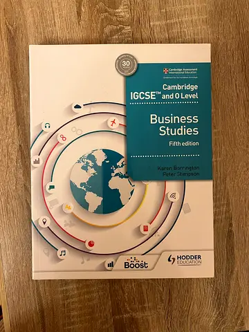 Cambridge IGCSE & O Level Business Studies Coursebook (5th Edition) – Hodder