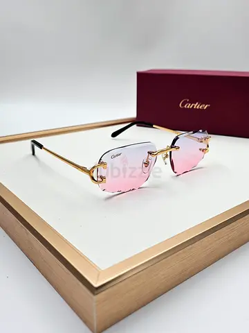 Cartier rimless pink gradient sunglasses - gold frame