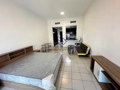 Discovery Gardens Gem | Furnished Studio | Swimming pool view| Close to Metro | Big layout | Brand