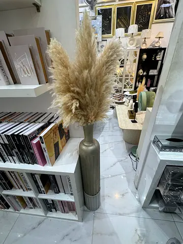 Tall Decorative Pampas Grass Arrangement in Large Floor Vase