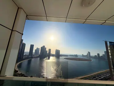 For Annual Rent in Al Taawun 3 Bedroom Apartment with Sea View Balcony and Master Maid Room Free AC AED 60,000 yearly 4 payments AED 2,500 deposit