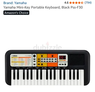 Yamaha PSS-F30 Mini Portable Keyboard - 37 Keys, Built-in Speaker